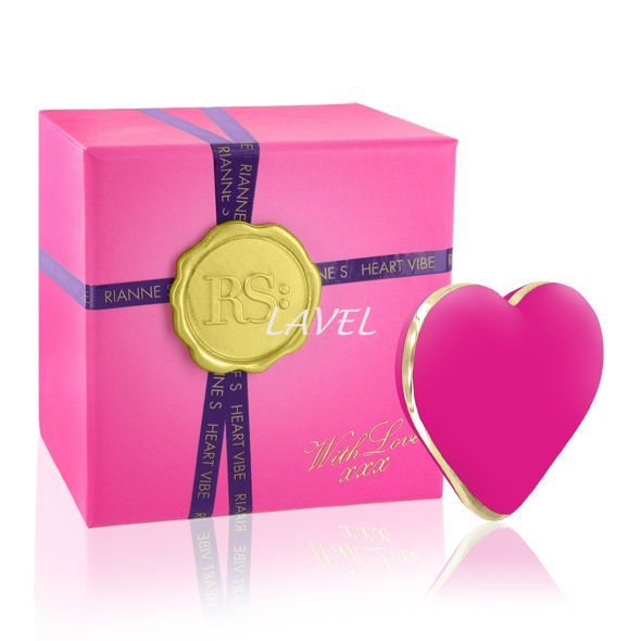 Вибратор-сердечко Rianne S: Heart Vibe Rose, 10 режимов, медицинский силикон, подарочная упаковка SO3874 фото