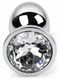 Анальная пробка Jewellery Silver Plug Clear BS6400012 фото 2