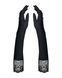Високі рукавички з каменями та мереживом Obsessive Miamor gloves, black SO7716 фото 1