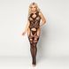 Сетчатый бодистокинг с имитацией чулок "Анна" Black One Size SO3670 фото 1