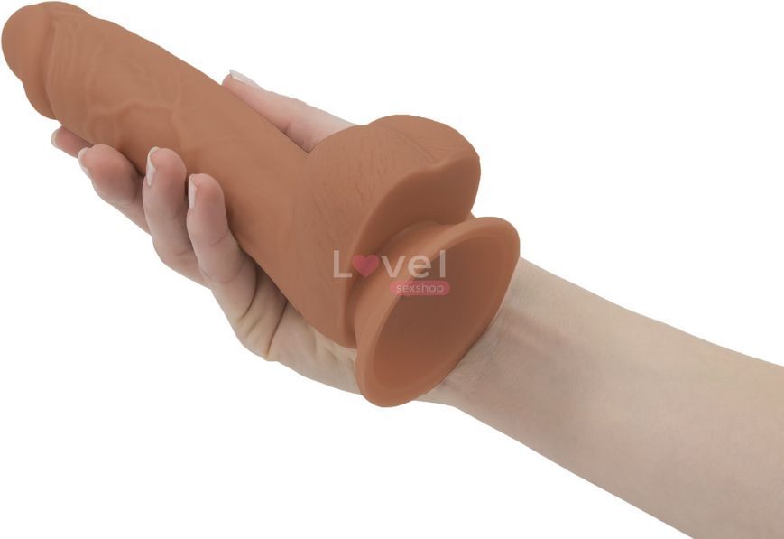 Фалоімітатор ADDICTION Steven 7.5" Silicone Dong Caramel, віброкуля в подарунок SX3155 фото