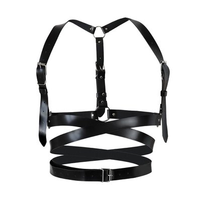 Кожаная портупея Art of Sex - Melani Leather harness, Черная L-2XL SO8299 фото