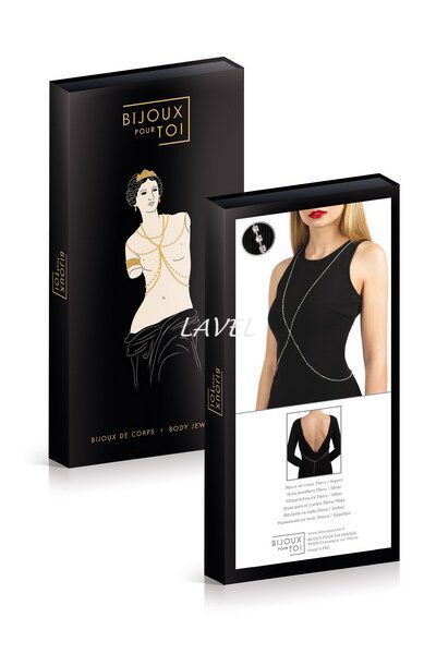 Серебристая цепочка для бюста Bijoux Pour Toi – Elena Silver со стразами SO5987 фото