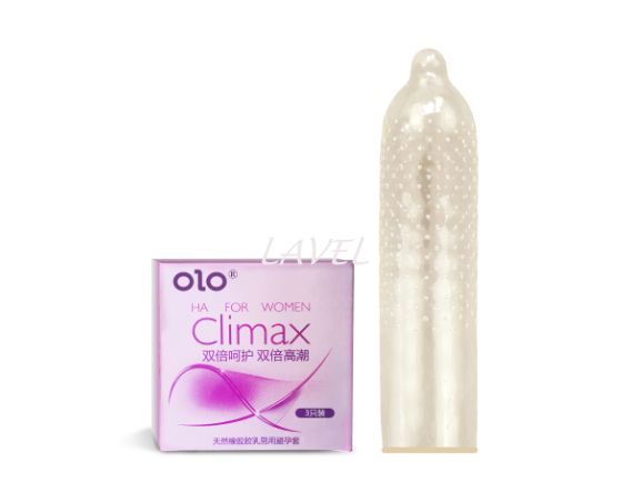 Презервативи OLO Climax з точковим рельєфом і гіалуроновою кислотою, 3 шт LAV2000260 фото