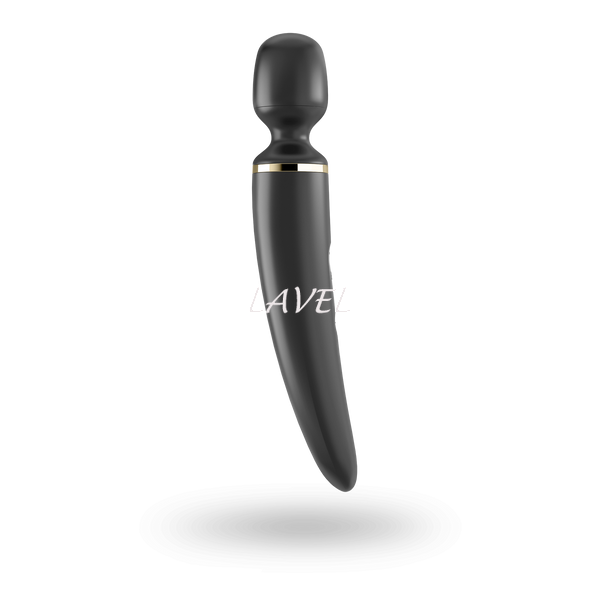 Вибромассажер Satisfyer Wand-er Woman (Black/Gold), водонепроницаемый, мощный, размер XXL SO3456 фото