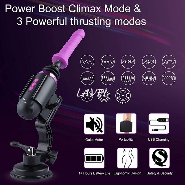 Міні секс-машина Hismith Mini Capsule Sex-Machine with Strong Suction Cup, потужна, перезаряджувана SO6197 фото