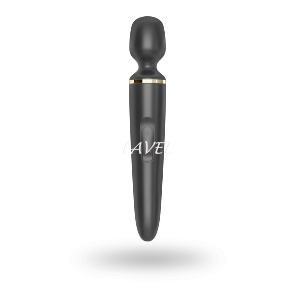 Вібромасажер Satisfyer Wand-er Woman (Black/Gold), водонепроникний, потужний, розмір XXL SO3456 фото