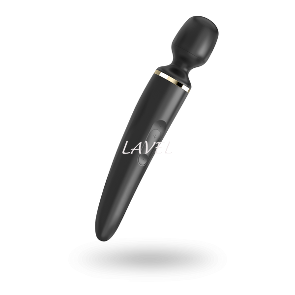 Вібромасажер Satisfyer Wand-er Woman (Black/Gold), водонепроникний, потужний, розмір XXL SO3456 фото