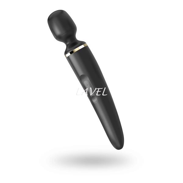 Вибромассажер Satisfyer Wand-er Woman (Black/Gold), водонепроницаемый, мощный, размер XXL SO3456 фото