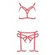 Комплект білизни Passion Exclusive MAGALI SET OpenBra XXL/XXXL, red, стрепи, ліф, трусики і пояс PS23803 фото 4