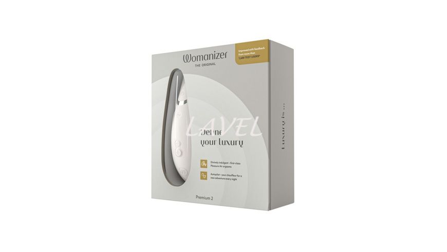 Вакуумный клиторальный стимулятор Womanizer Premium 2 - Grey, функции Autopilot и Smart Silence SO8751 фото