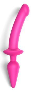 Анальная пробка с дилдо 2в1 Strap-On-Me SWITCH PLUG-IN DILDO Fuchsia L, диаметр 4,5/3,4 см SO6829 фото