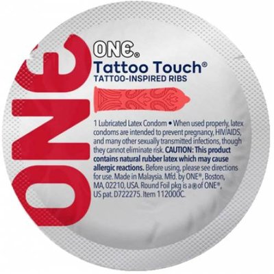 Презерватив - One Tattoo Touch червоний, 1шт ON223442 фото