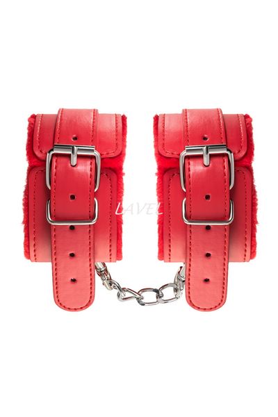 Наручники кожаные Anonymo Ankle Cuffs 0153, Red 661100310155 фото