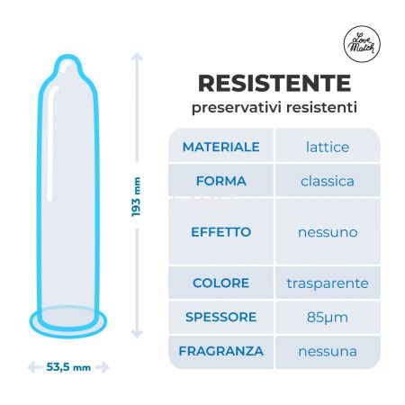 Презервативи - Love Match Resistente (Strong), 54 мм, 6шт без упаковки 8118000009 фото