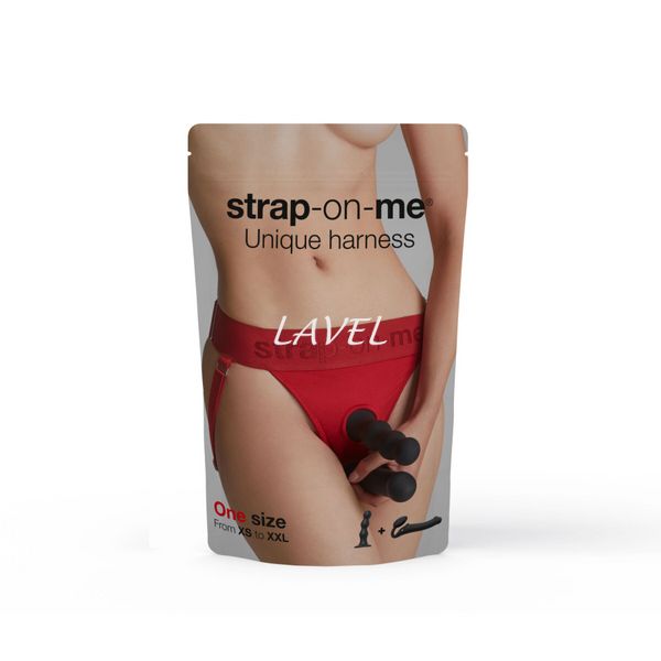 Трусики для страпона Strap-On-Me HARNAIS LINGERIE UNIQUE - One Size - RED SO9614 фото