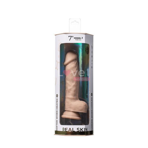 Фалоімітатор SilexD Johnny Real Skin Flesh MODEL 1, суперреалістичний, на присосці, діаметр 3,8 см SX1286 фото