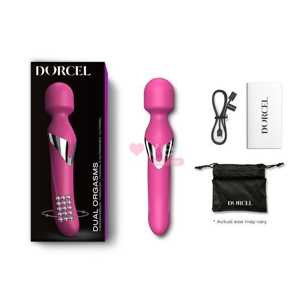 Вибромассажер 2в1 Dorcel Dual Orgasms Magenta классический массажер и вибратор с жемчужным массажем SO3090 фото
