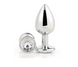 Анальная пробка с камнем GLEAMING LOVE SILVER PLUG SMALL DT21785 фото 3