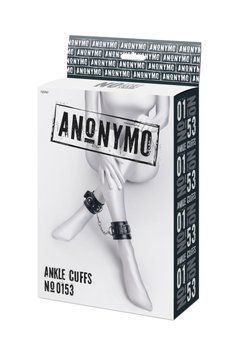 Наручники шкіряні Anonymo Ankle Cuffs 0153, Black 661100310153 фото