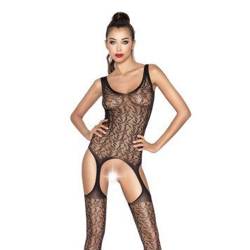 Бодістокінг Passion BS043 black, комбінезон, імітація панчох PBS043B фото