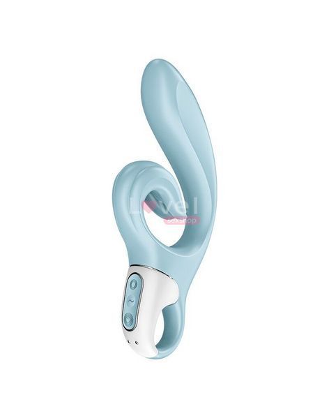 Вібратор-кролик Satisfyer Love Me Blue, гнучкий, відросток з потрійним кінчиком SO7779 фото