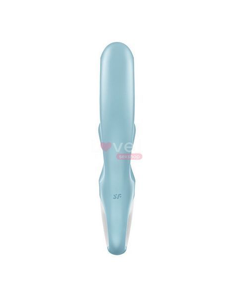 Вібратор-кролик Satisfyer Love Me Blue, гнучкий, відросток з потрійним кінчиком SO7779 фото