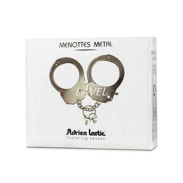 Наручники металеві Adrien Lastic Handcuffs Metallic (поліцейські) AD30400 фото