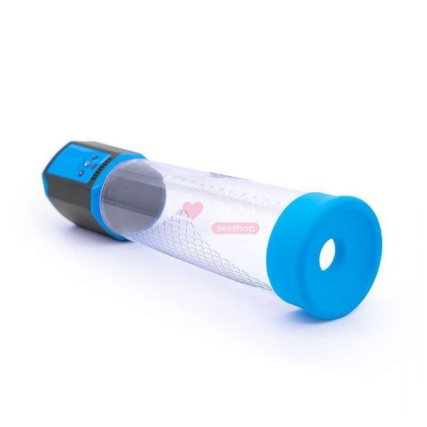 Автоматическая вакуумная помпа Men Powerup Passion Enlargement system Blue перезаряжаемая, 5 режимов SO6299 фото