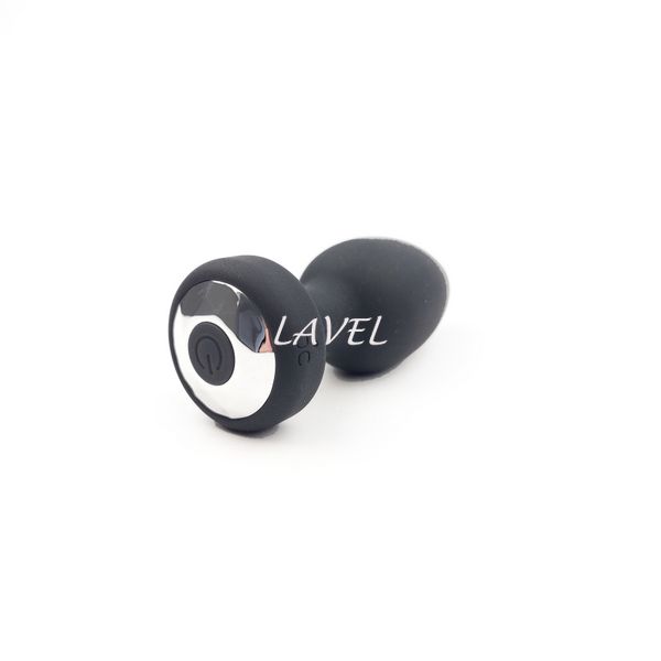 Анальная вибропробка с металлом Lavel, черная, управление телефоном LAV2000140 фото