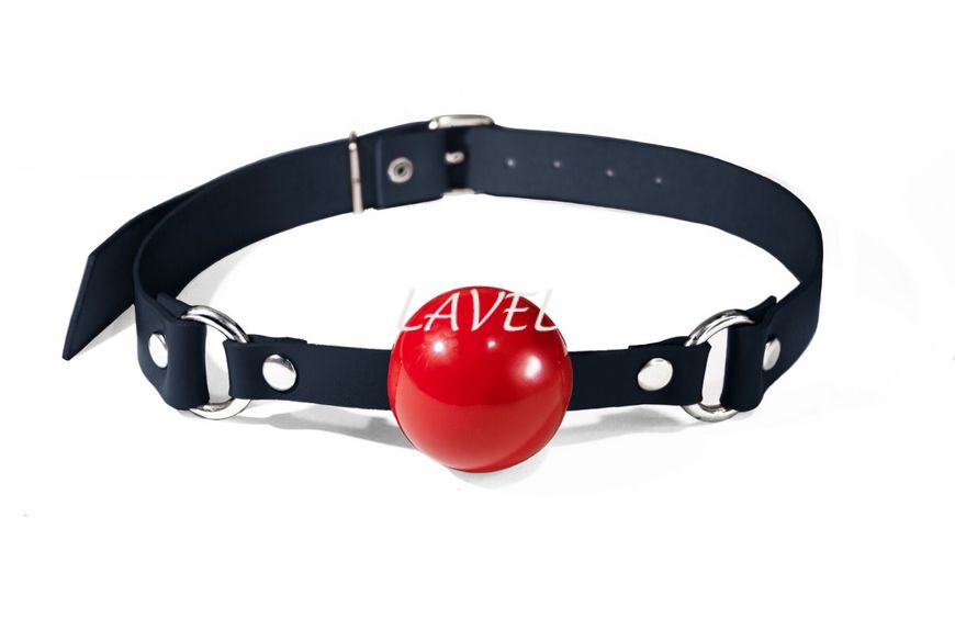 Кляп силіконовий Feral Feelings Silicon Ball Gag Black/Red, чорний ремінець, червона кулька SO8266 фото