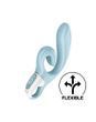 Вібратор-кролик Satisfyer Love Me Blue, гнучкий, відросток з потрійним кінчиком SO7779 фото