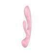Двусторонний вибратор-кролик Satisfyer Triple Oh Pink, 3 мотора, рукоятка-массажер SO7780 фото