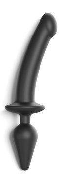 Анальная пробка с дилдо 2в1 Strap-On-Me SWITCH PLUG-IN DILDO Black XXL, диаметр 5,2/3,9 см SO6831 фото