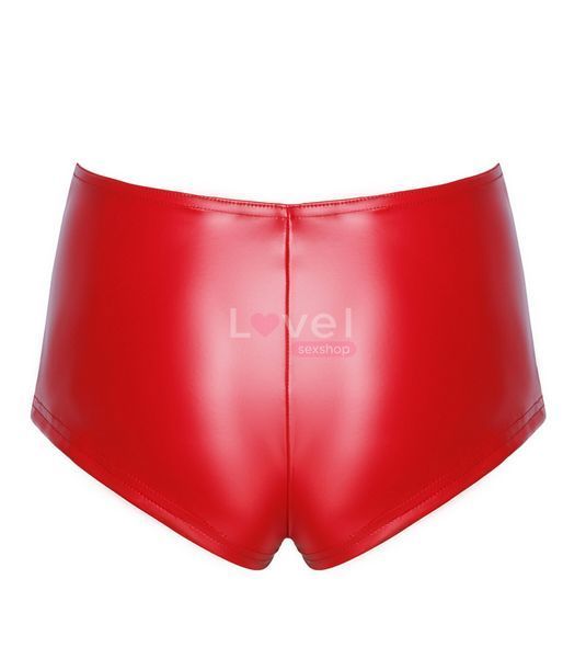 Шорти Noir Handmade F356 Red powerwetlook shorts - S SX2124 фото