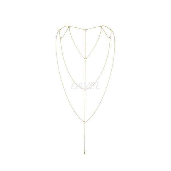 Цепочка для спины Bijoux Indiscrets Magnifique Back and Cleavage Chain - Gold, украшение для тела SO2657 фото