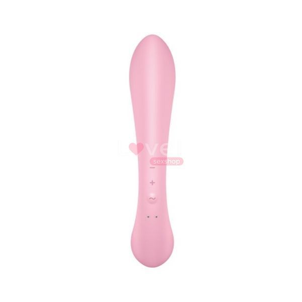 Двусторонний вибратор-кролик Satisfyer Triple Oh Pink, 3 мотора, рукоятка-массажер SO7780 фото