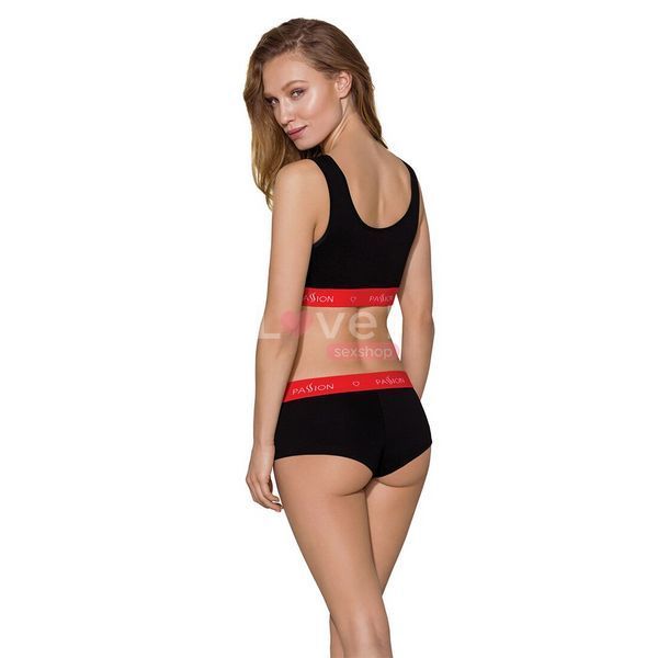 Трусики-шортики Passion PS003 PANTIES L, black SO4207 фото