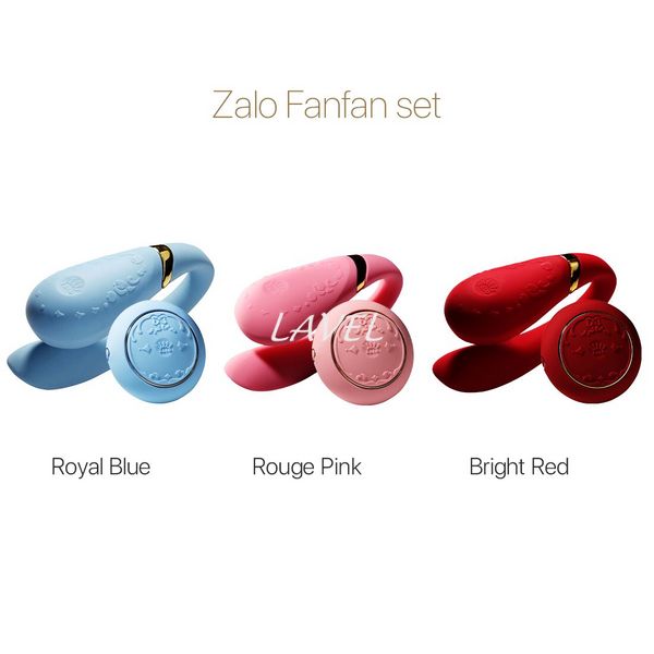 Смартвибратор для пар Zalo — Fanfan set Bright Red, пульт ДУ SO6673 фото