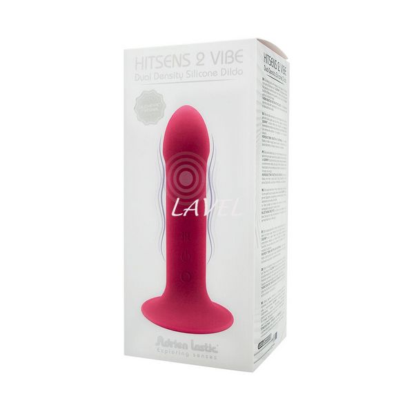 Двошаровий ділдо з вібрацією Adrien Lastic Hitsens 2 Pink, відмінно для страпона, макс діаметр 4 см, SO5052 фото