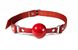 Кляп силіконовий Feral Feelings Silicon Ball Gag Red/Red, червоний ремінець, червона кулька SO8267 фото 1