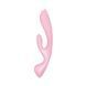Двусторонний вибратор-кролик Satisfyer Triple Oh Pink, 3 мотора, рукоятка-массажер SO7780 фото 2