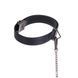 Нашийник з повідцем LOCKINK Tied Collar with Leash Set, чорний, ланцюг зі шкіряною петлею та карабіном SX0829 фото 3