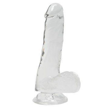 Прозрачный фаллоимитатор Alive Jelly Dildo Pepito, ТПЕ, присоска, диаметр 3,5см, длина 15,5см SO3982 фото