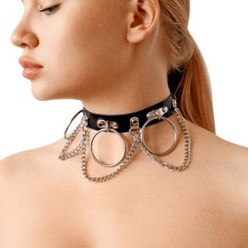 Чокер из натуральной кожи Art of Sex - Bonita, цвет черный SO9996 фото