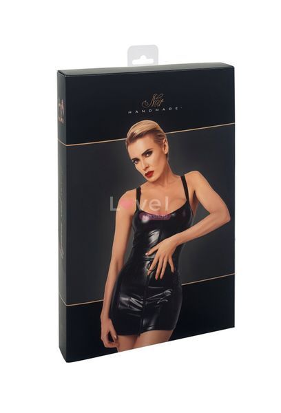 Сукня Noir Handmade F320 Starlet, XXL, під латекс, міні, блискавка по всій довжині, кільце на поясі SX0355 фото