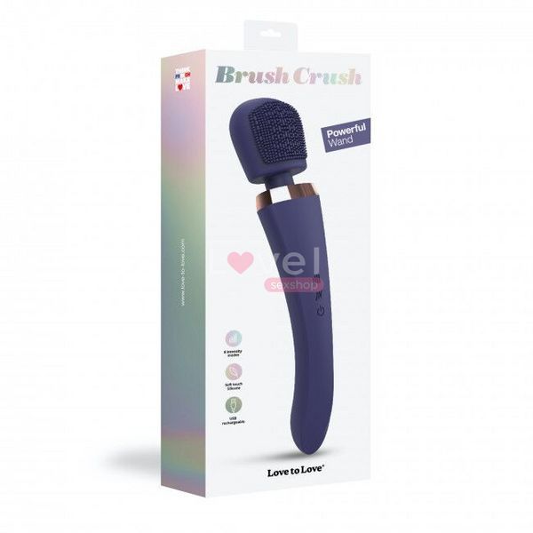 Вибромассажер с силиконовой щеточкой Love to Love Brush Crush - Midnight Indigo SO5533 фото