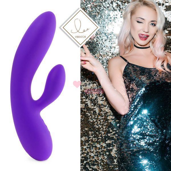 Гнучкий вібратор кролик з двома моторами FeelzToys Lea Rabbit Vibrator Medium Purple SO4431 фото