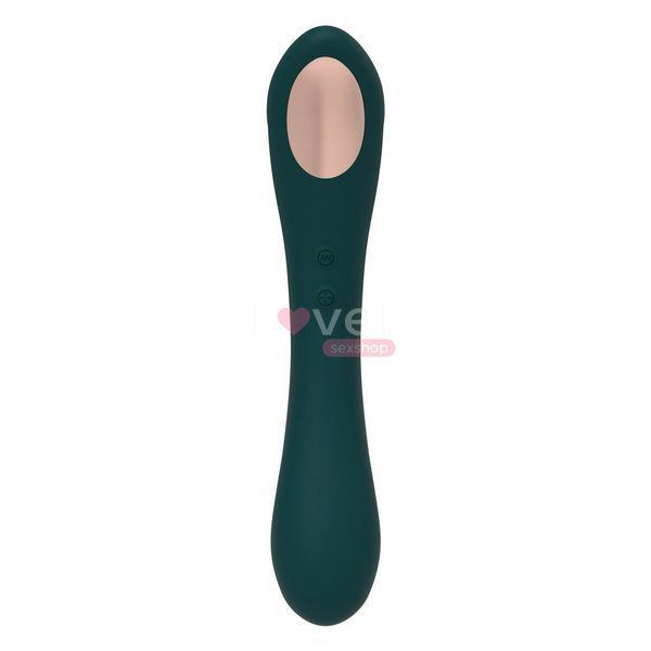 Вибратор и вакуумный клиторальный стимулятор 2-в-1 Alive Quiver Teal обновленная модель SO6018 фото