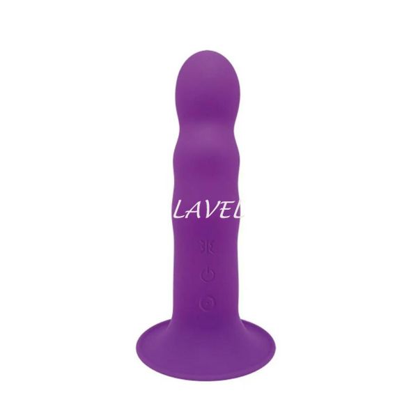 Двошаровий ділдо з вібрацією Adrien Lastic Hitsens 3 Purple, відмінно для страпона, діаметр 4 см, до SO5053 фото